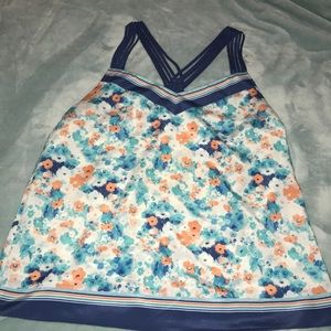 Strappy Foral Tank Top